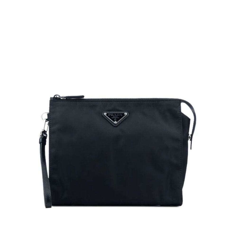Re-Nylon And Saffiano Leather Necessaire Women